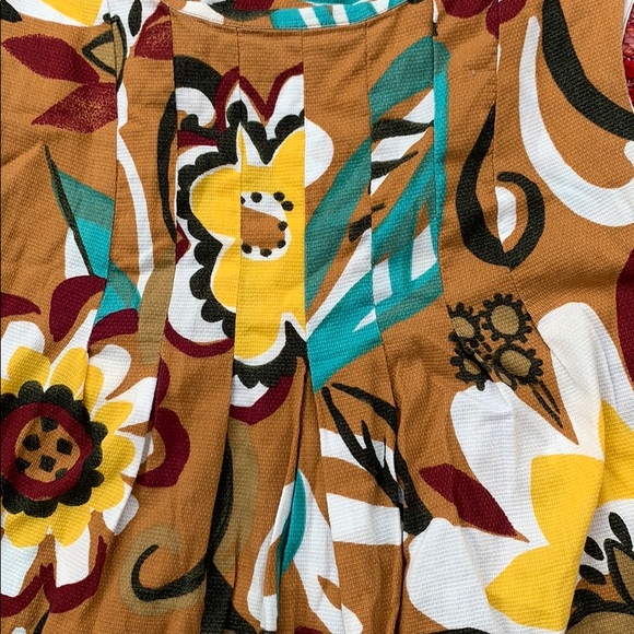 Brown Floral GoGo Dress, Mod Patterned Mini Dress, Floral Mini Dress - Picture 5 of 8